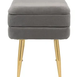 Banco De Terciopelo Pavlina, Con Espacio De Almacenamiento