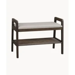 Banco Tapizado Con Estante Inverness