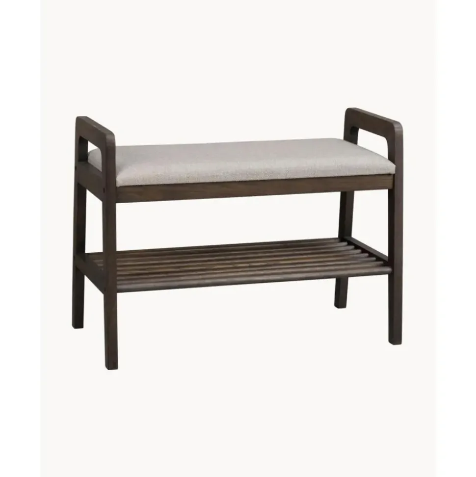 Banco Tapizado Con Estante Inverness