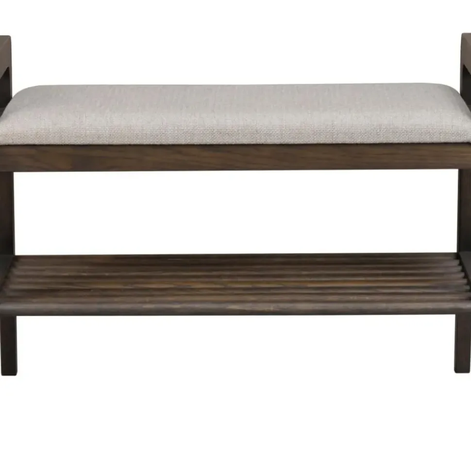 Banco Tapizado Con Estante Inverness