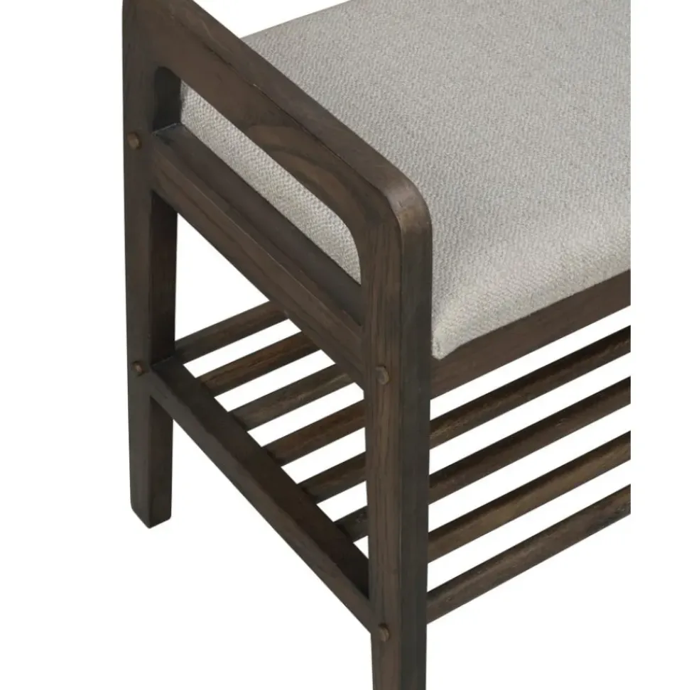 Banco Tapizado Con Estante Inverness