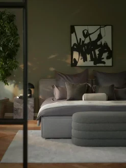 Banco Tapizado En Tejido Boucle Alto