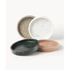 Bandeja Redonda Decorativa De Marmol Venice