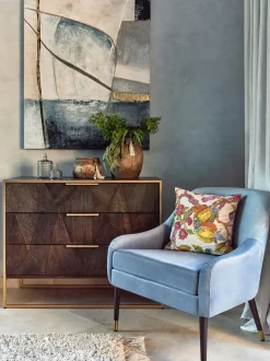 Cajonera De Madera Maciza De Mango Harry