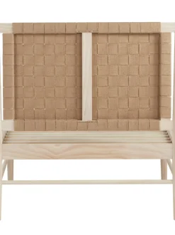 Cama De Madera Con Cabecero De Yute Kopenhamn