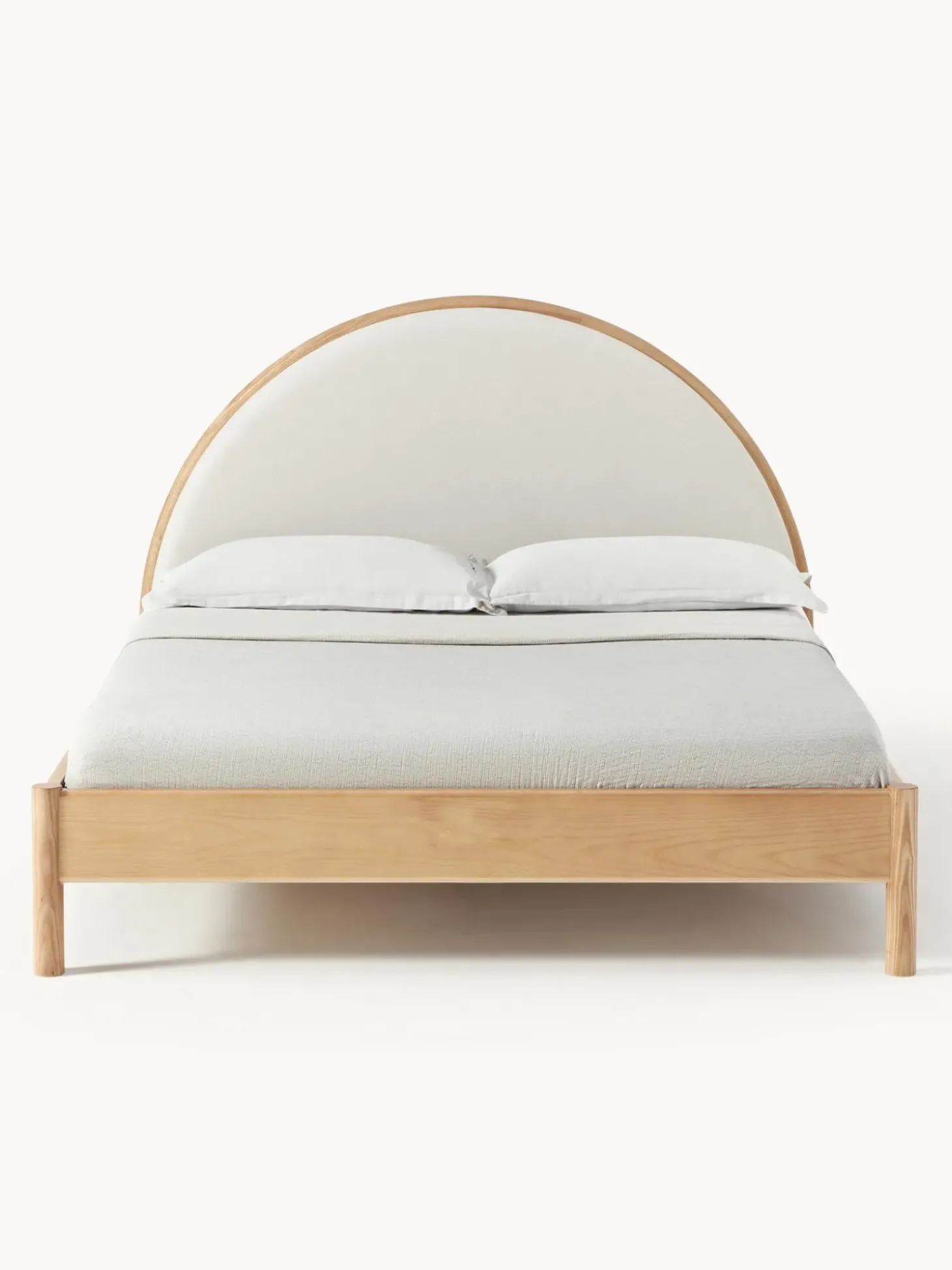 Cama De Madera Con Cabecero Tapizado Sean