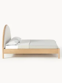 Cama De Madera Con Cabecero Tapizado Sean