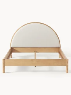 Cama De Madera Con Cabecero Tapizado Sean