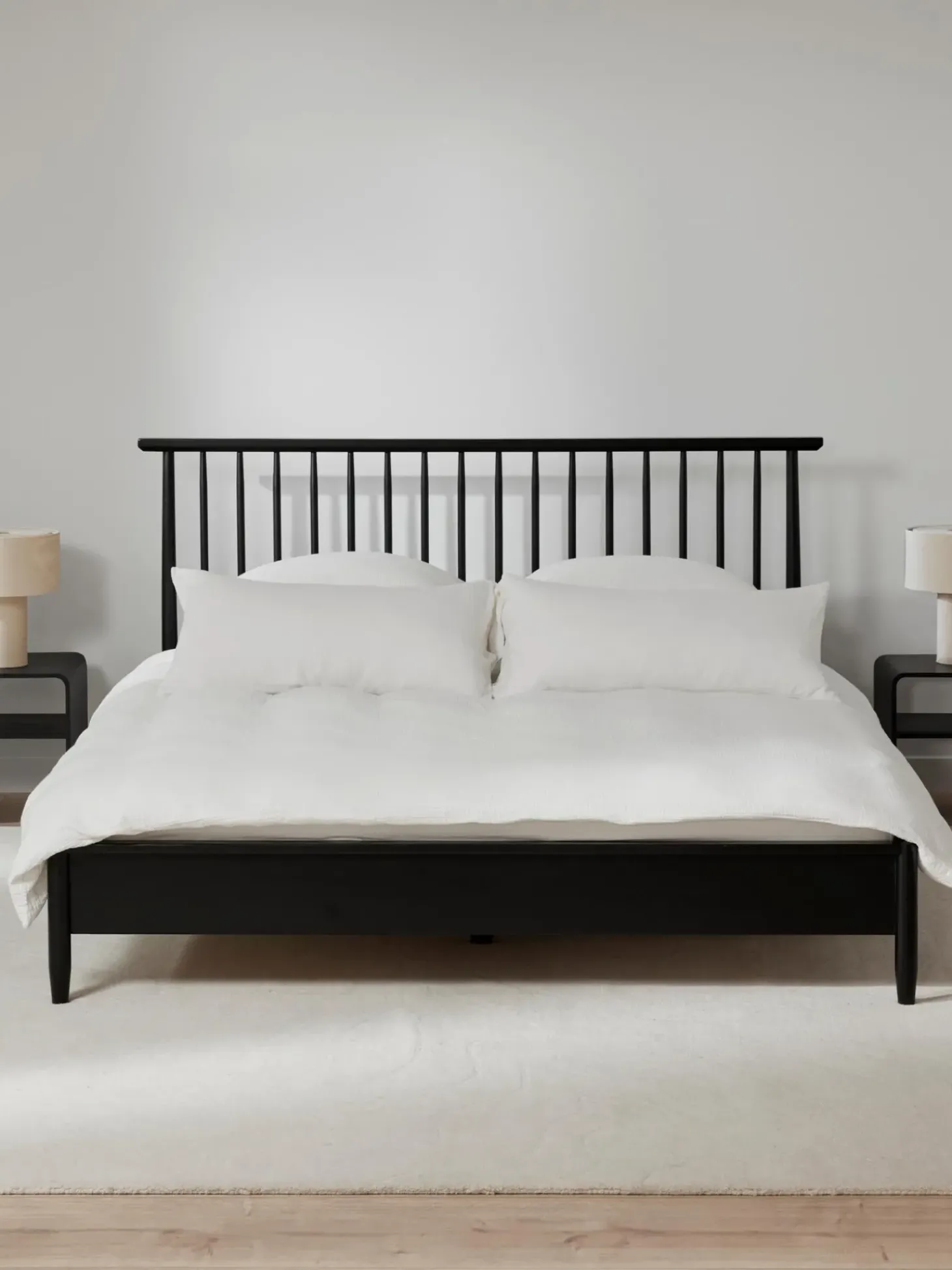 Cama De Madera De Pino Maciza Windsor, Con Cabecero