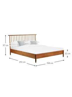 Cama De Madera De Pino Maciza Windsor, Con Cabecero