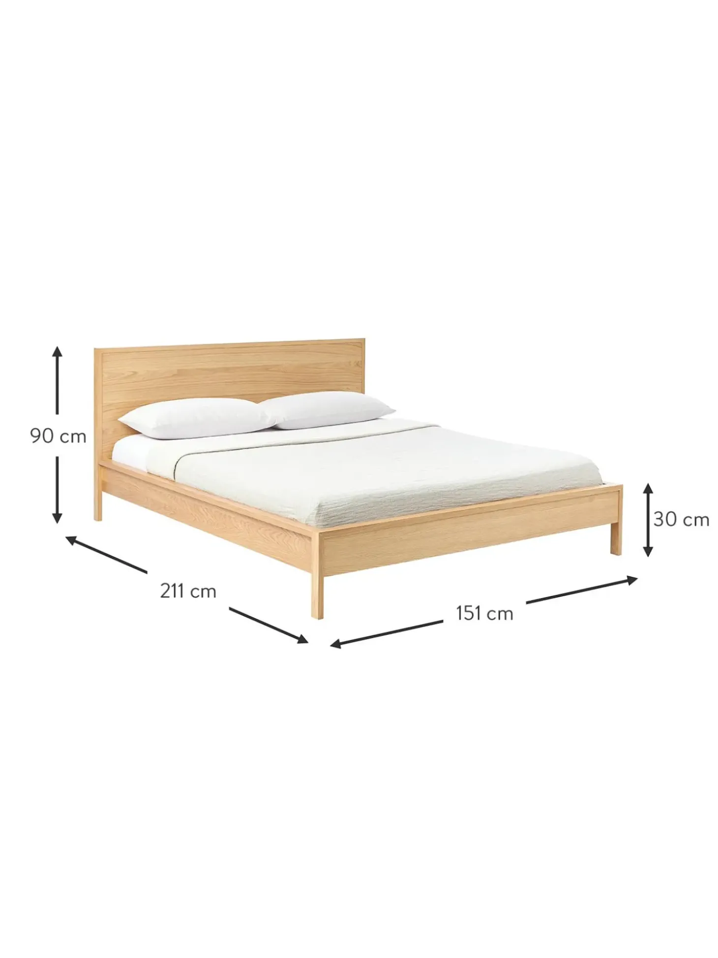 Cama De Madera Tamica, Con Cabecero