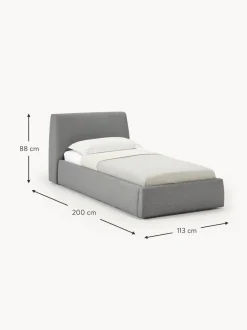 Cama Individual Cloud, Con Espacio De Almacenamiento