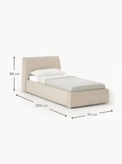 Cama Individual Cloud, Con Espacio De Almacenamiento