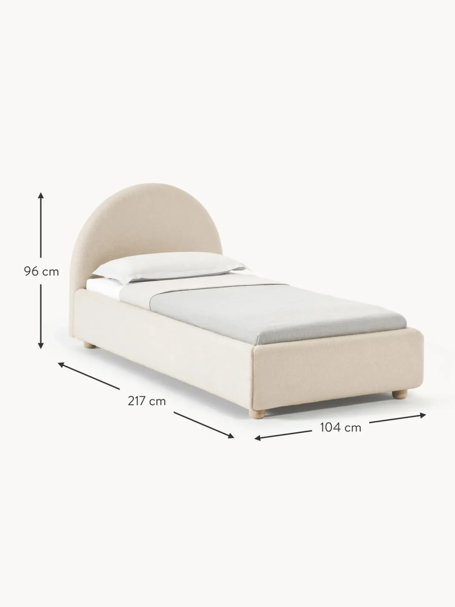 Cama Individual En Tejido Boucle Ebba