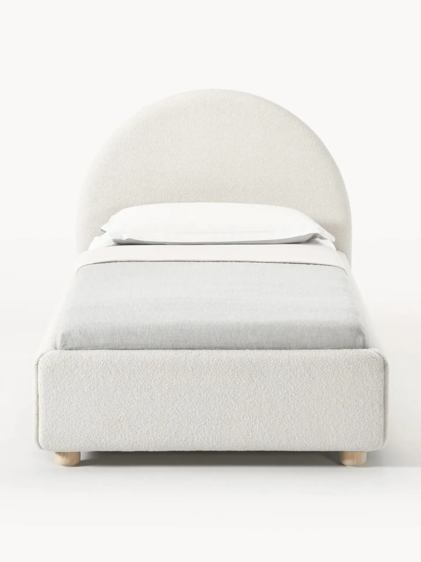 Cama Individual En Tejido Boucle Ebba, Con Espacio De Almacenamiento