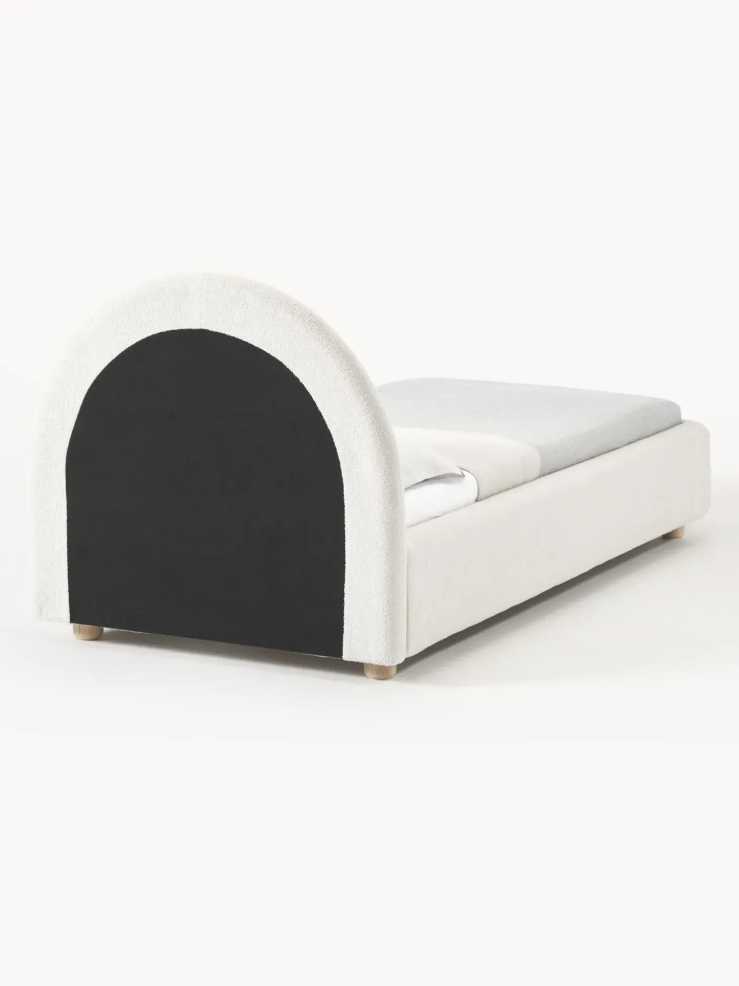 Cama Individual En Tejido Boucle Ebba, Con Espacio De Almacenamiento