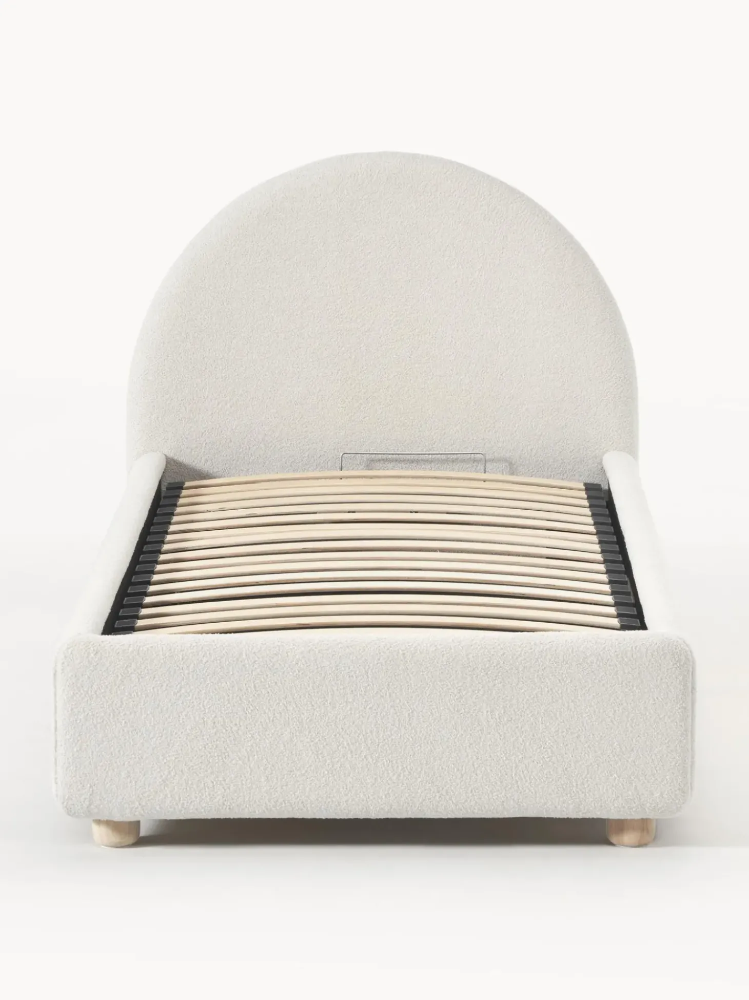 Cama Individual En Tejido Boucle Ebba, Con Espacio De Almacenamiento