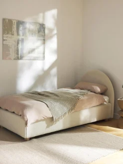 Cama Individual En Tejido Boucle Ebba, Con Espacio De Almacenamiento