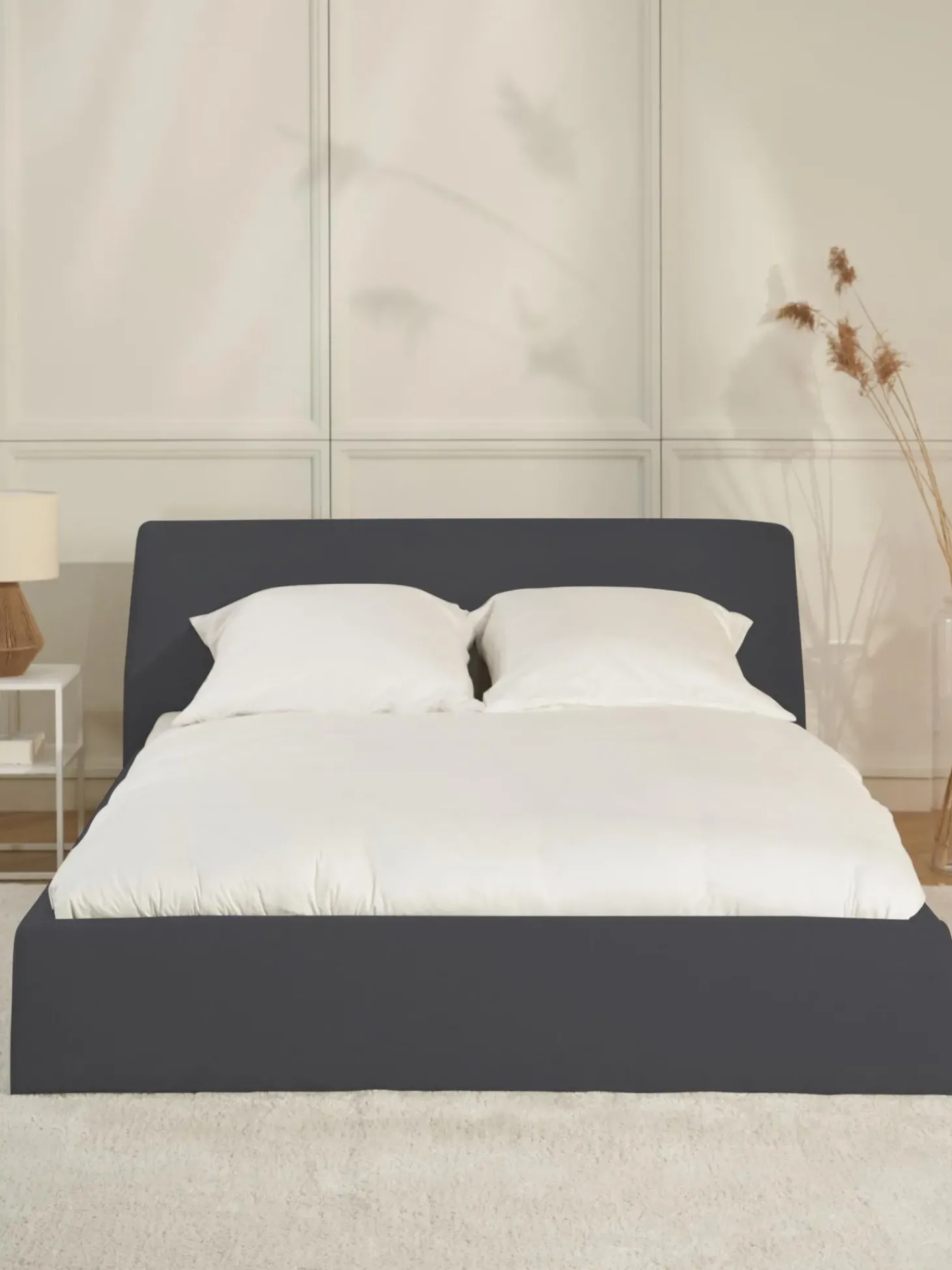 Cama Tapizada Cloud, Con Espacio De Almacenamiento