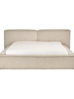 Cama Tapizada En Pana Lennon, Con Espacio De Almacenamiento