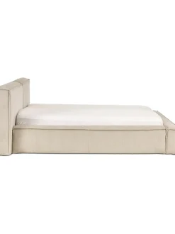 Cama Tapizada En Pana Lennon, Con Espacio De Almacenamiento