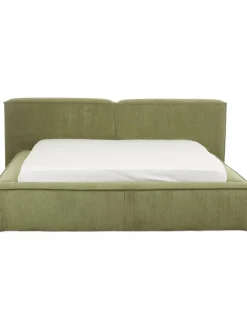 Cama Tapizada En Pana Lennon, Con Espacio De Almacenamiento