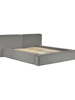 Cama Tapizada En Pana Lennon, Con Espacio De Almacenamiento