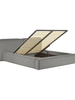 Cama Tapizada En Pana Lennon, Con Espacio De Almacenamiento