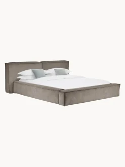 Cama Tapizada En Pana Lennon, Con Espacio De Almacenamiento