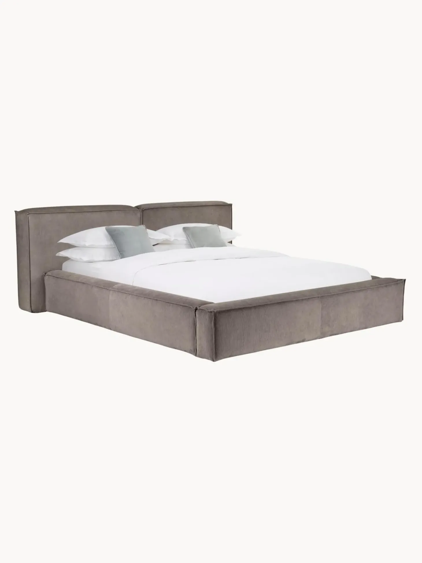 Cama Tapizada En Pana Lennon