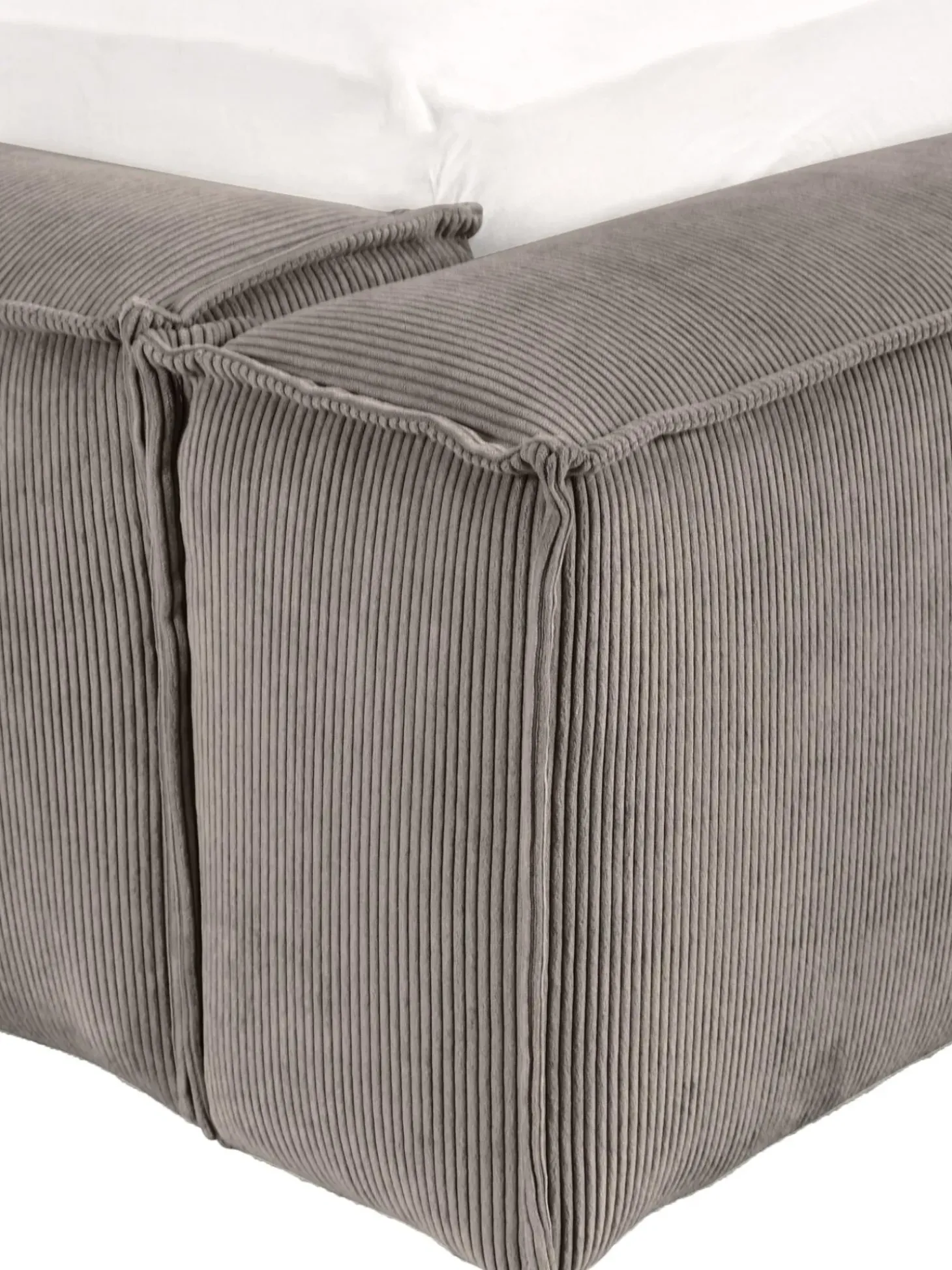 Cama Tapizada En Pana Lennon