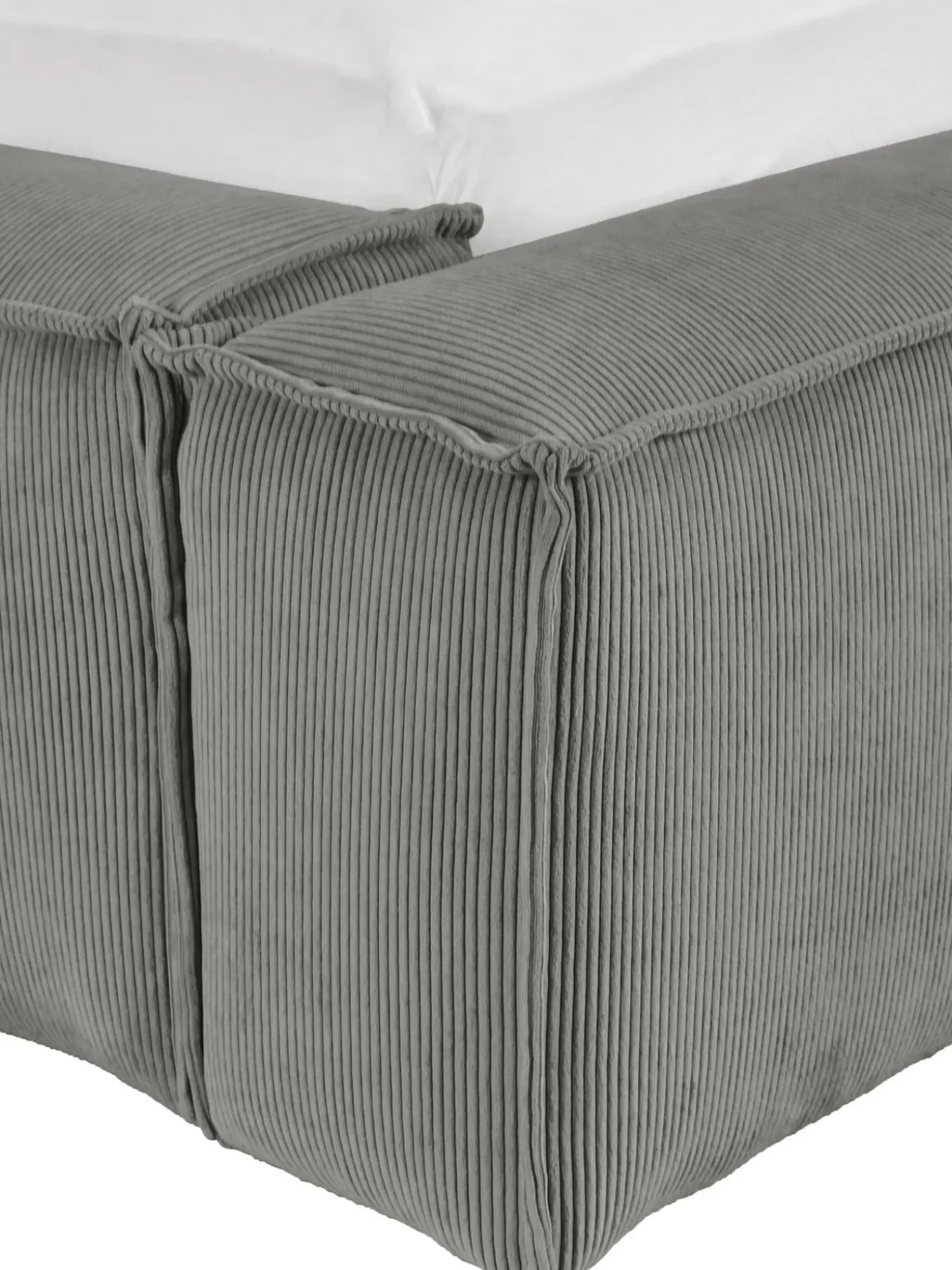 Cama Tapizada En Pana Lennon