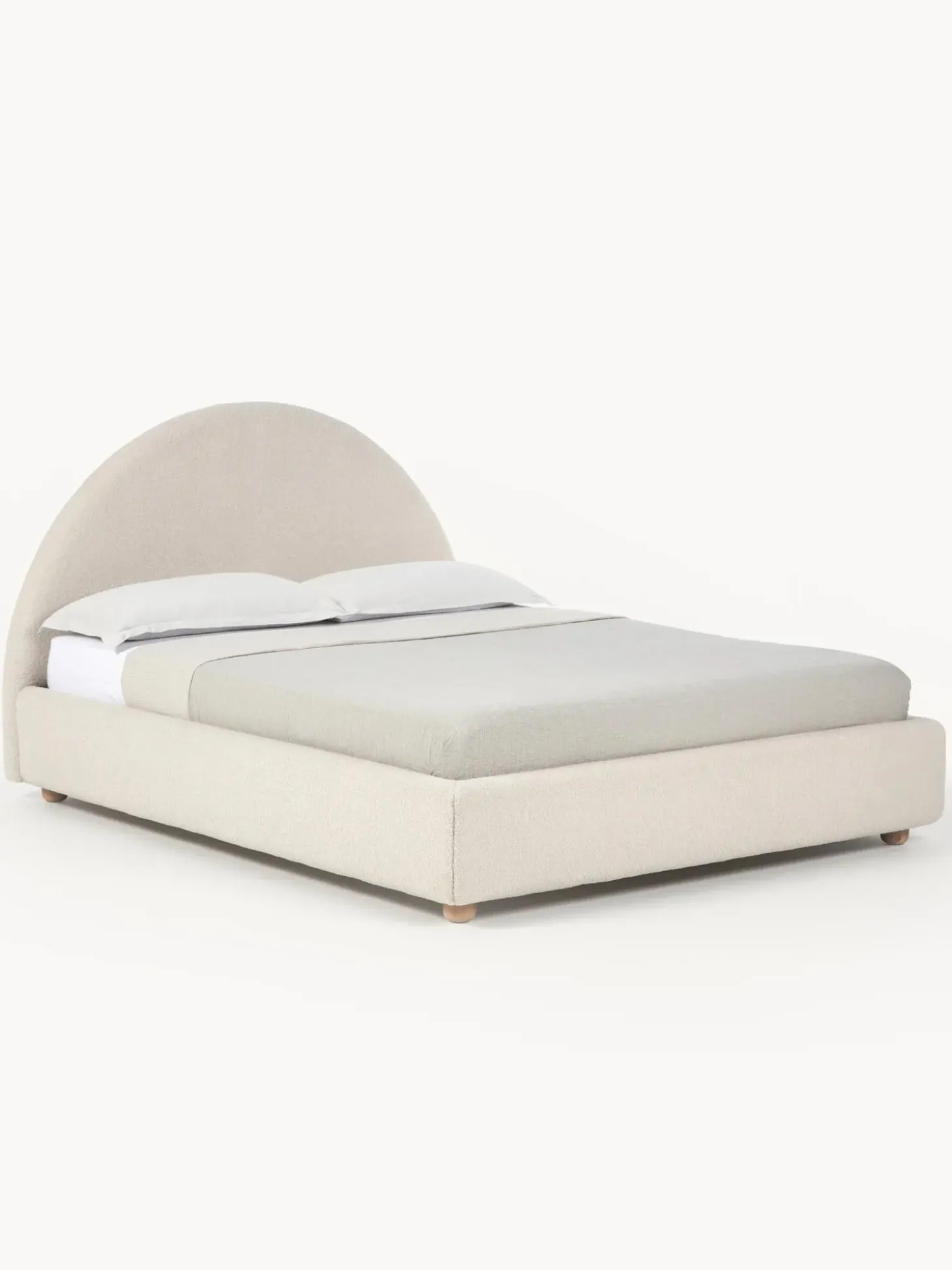 Cama Tapizada En Tejido Boucle Ebba, Con Espacio De Almacenamiento