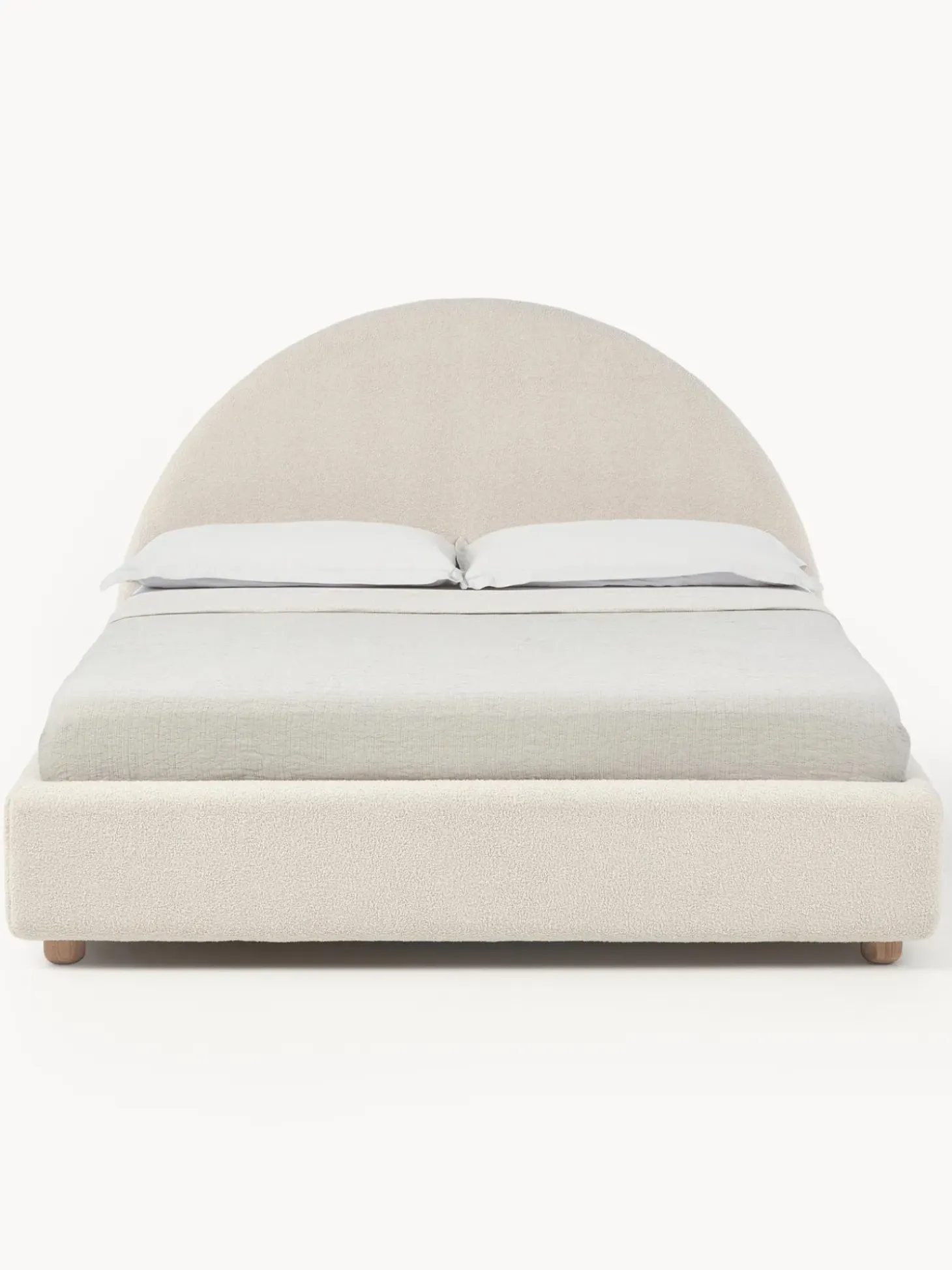 Cama Tapizada En Tejido Boucle Ebba, Con Espacio De Almacenamiento