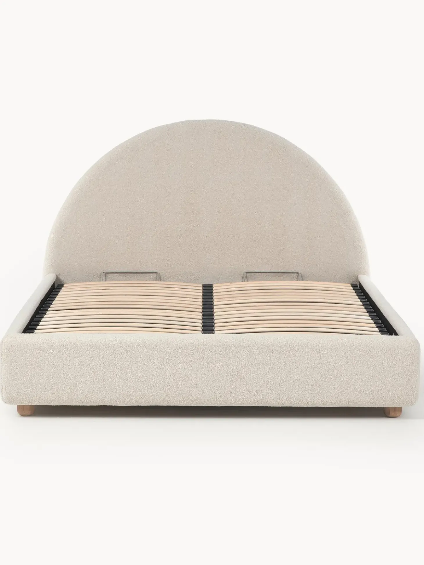 Cama Tapizada En Tejido Boucle Ebba, Con Espacio De Almacenamiento