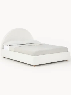 Cama Tapizada En Tejido Boucle Ebba, Con Espacio De Almacenamiento