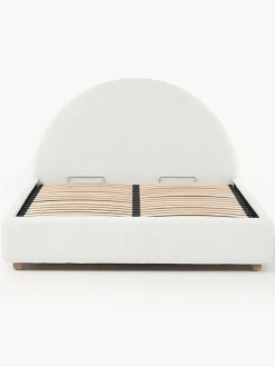 Cama Tapizada En Tejido Boucle Ebba, Con Espacio De Almacenamiento