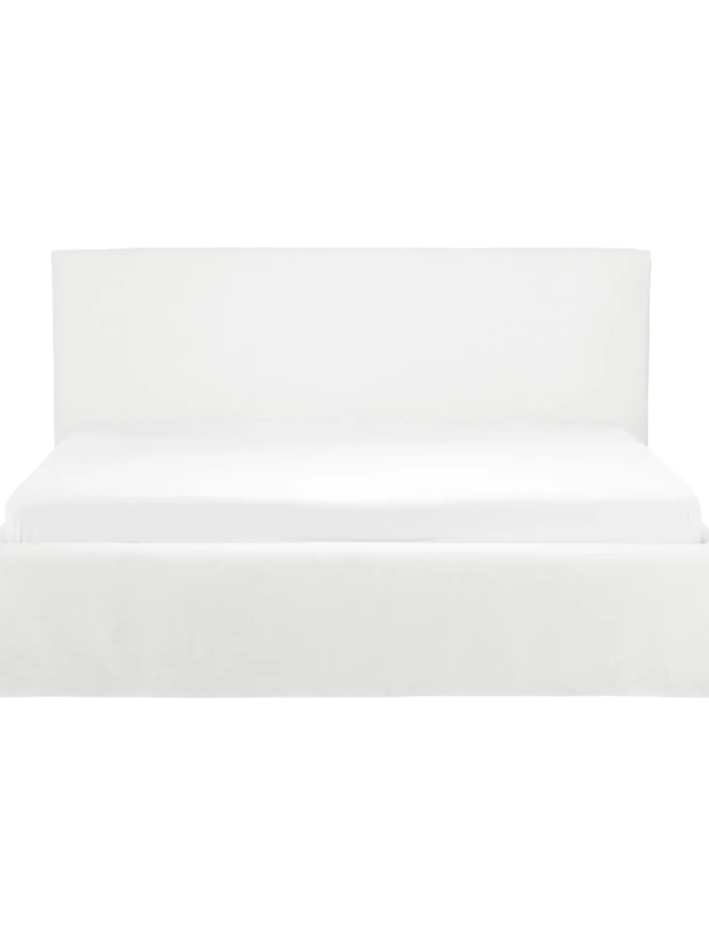 Cama Tapizada Feather, Con Espacio De Almacenamiento