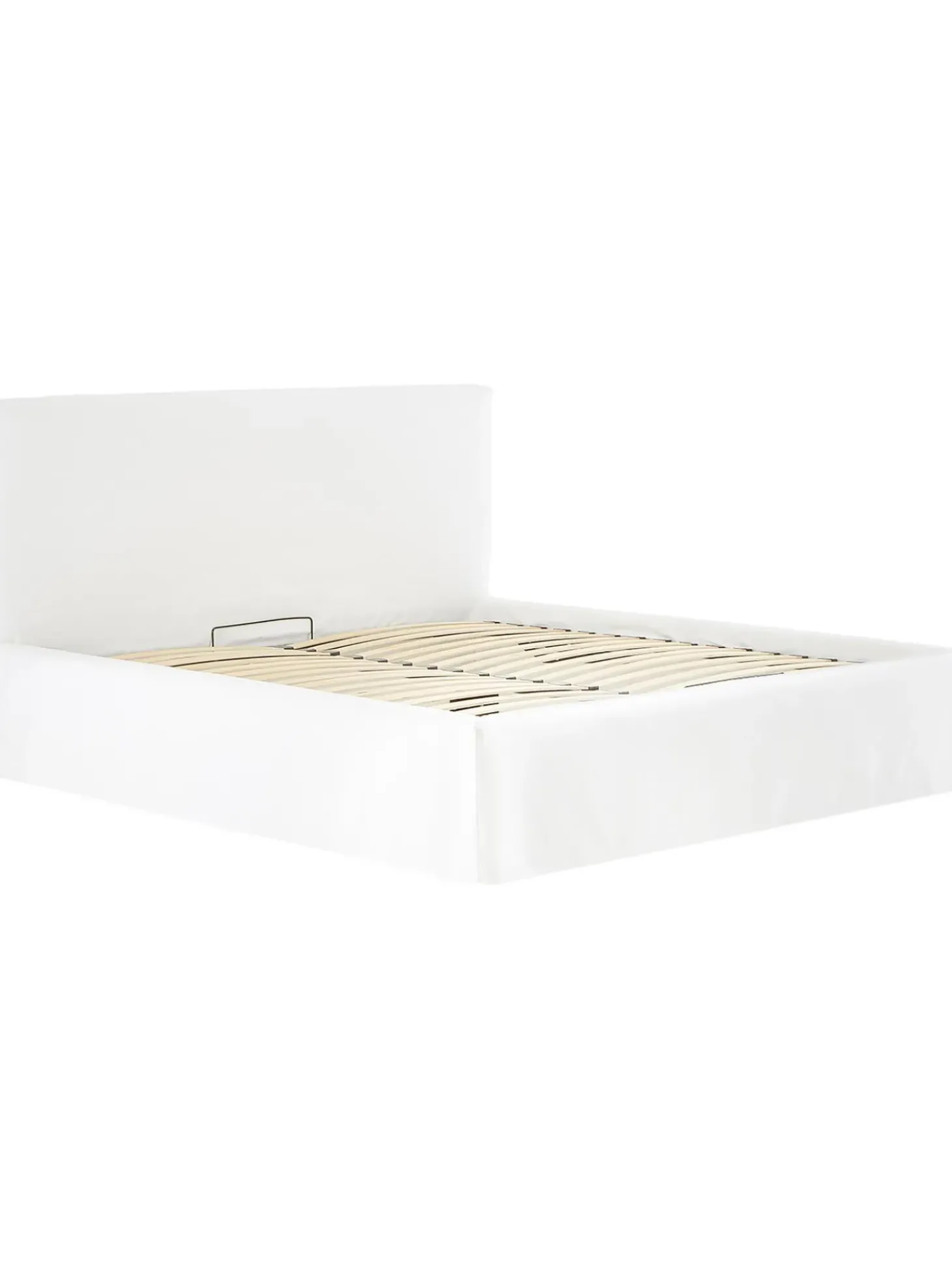 Cama Tapizada Feather, Con Espacio De Almacenamiento