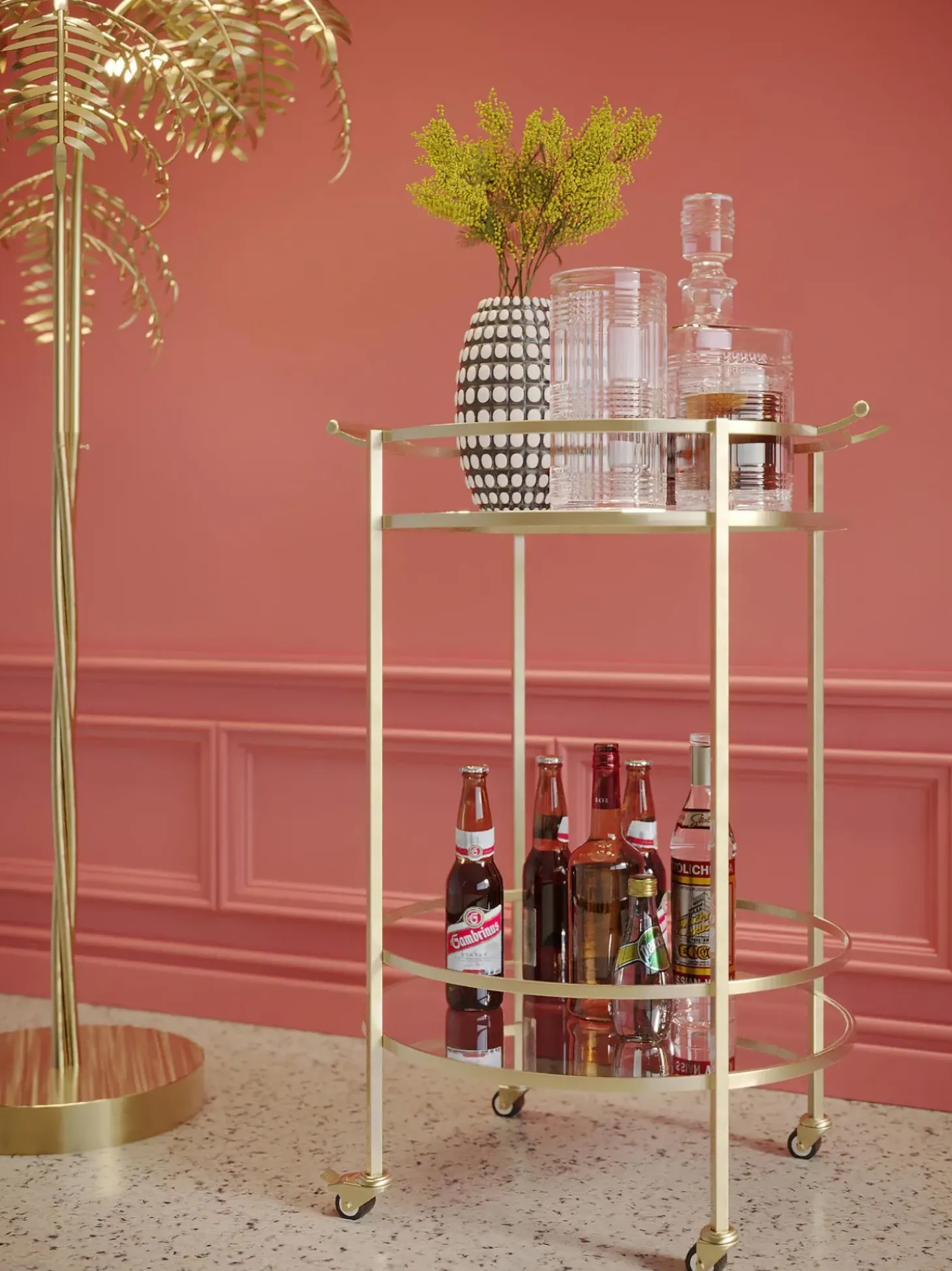 Camarera Redonda De Metal Emilia