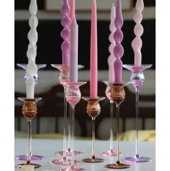 Candelero De Vidrio Soplado Artesanalmente Tulipan