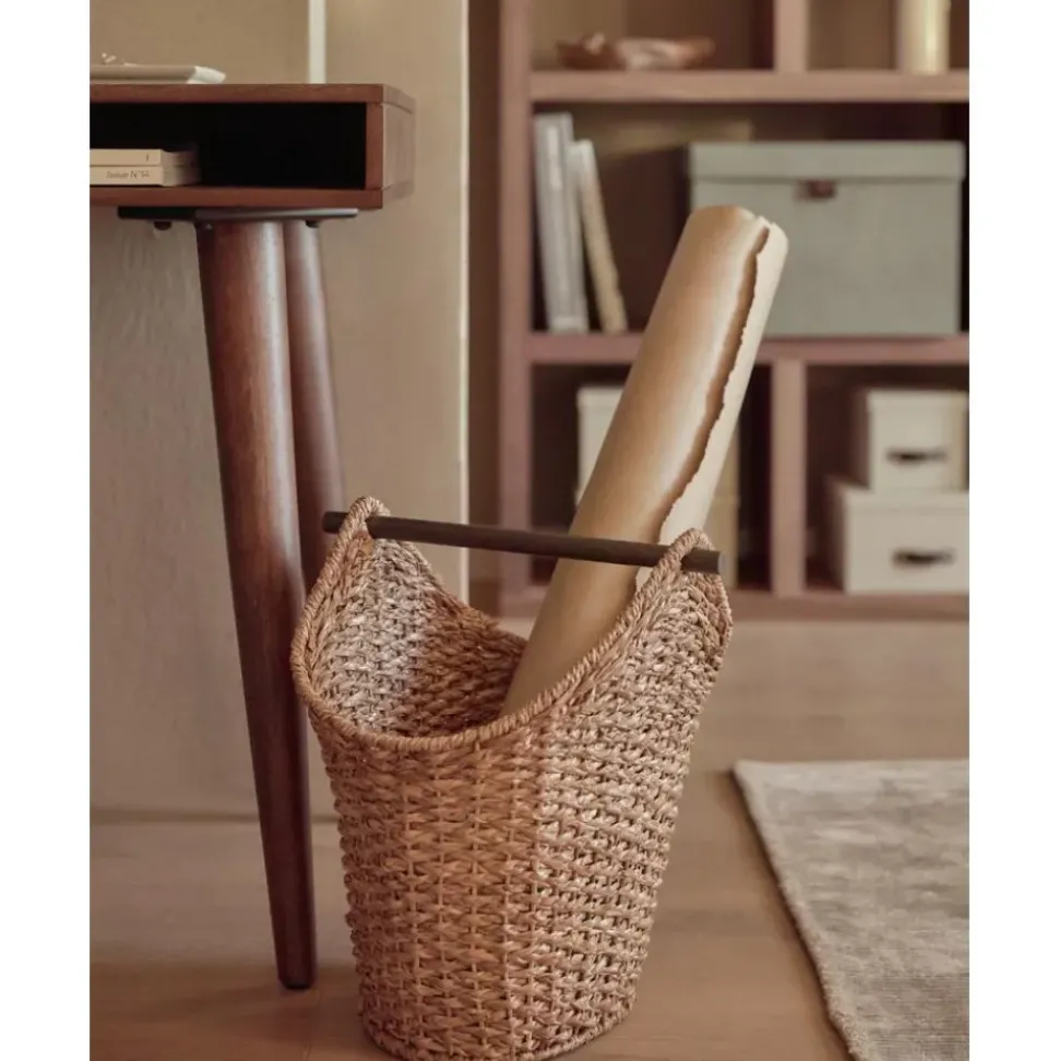 Cesta Artesanal De Fibras Naturales Timmi