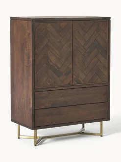 Chiffonnier Con Cajones Y Puertas De Madera De Mango Maciza Luca