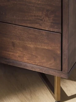 Chiffonnier Con Cajones Y Puertas De Madera De Mango Maciza Luca