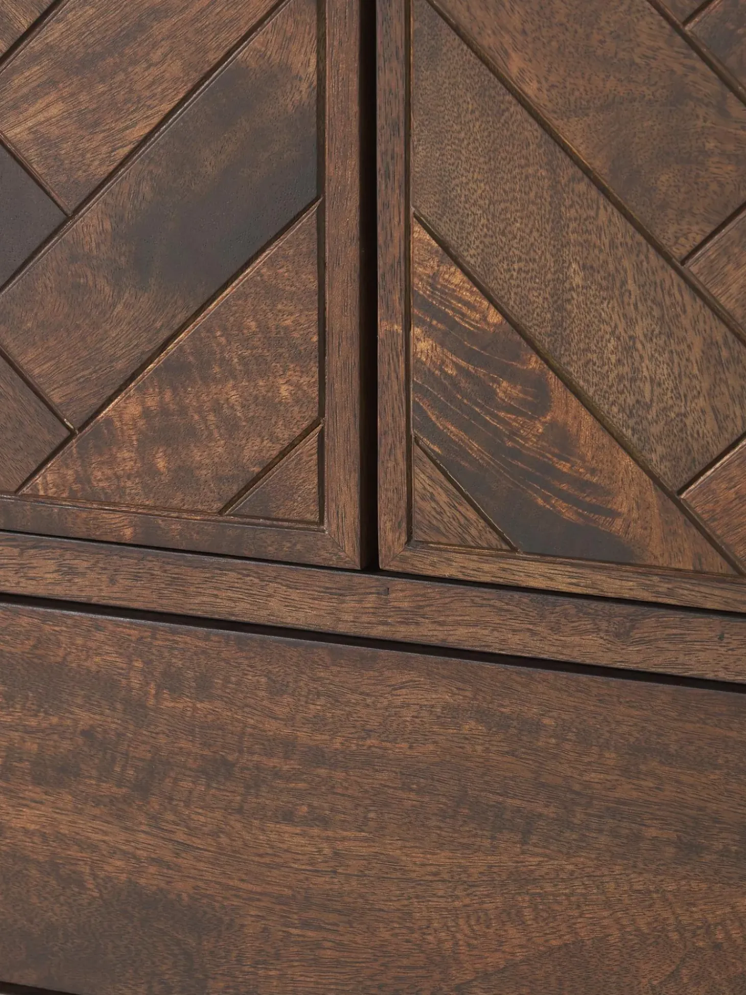 Chiffonnier Con Cajones Y Puertas De Madera De Mango Maciza Luca