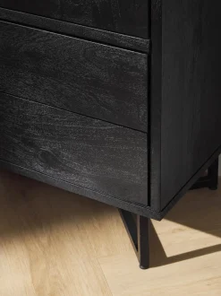 Chiffonnier Con Cajones Y Puertas De Madera De Mango Maciza Luca