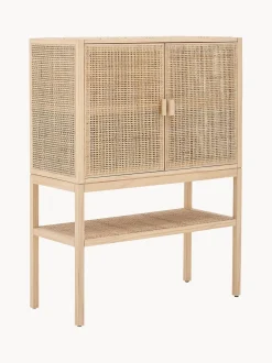 Chiffonnier De Madera Y Ratan Sanna