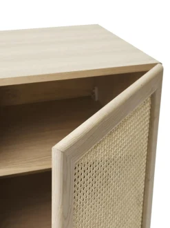 Chiffonnier De Roble Con Tejido Vienes Jolie