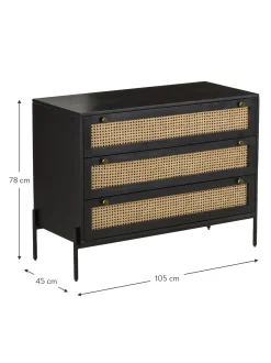 Comoda Cajonera Con Tejido Vienes Vienna