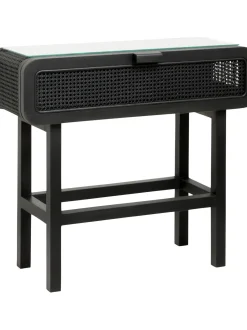 Consola De Madera De Teca Y Ratan Merge